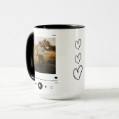 アニバーサリーアルバムカバーフォト&ネームモダンコーヒー マグカップ (正面左)