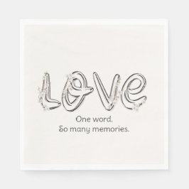 アニバーサリーアーモンドブロッサムラブ文字 スタンダードランチョンナプキン