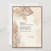 アニバーサリーウェディングエレガント用ソフトニュートラル 招待状 (裏面)