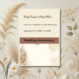 アニバーサリーウェディングエレガント用ソフトニュートラル 招待状