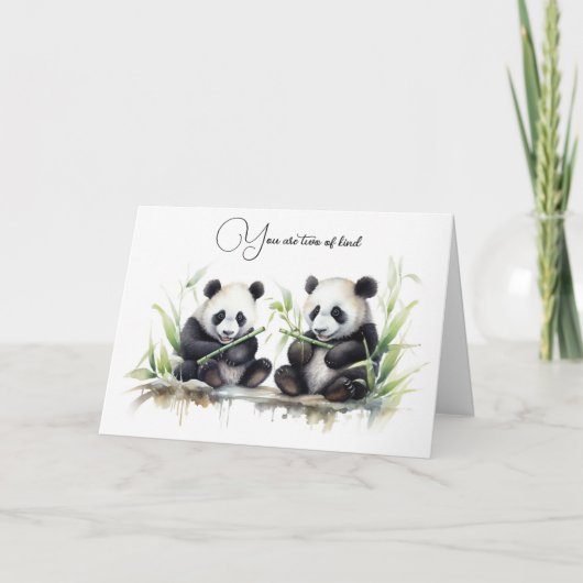 アニバーサリーウォーターカラーパンダベア カード (正面)