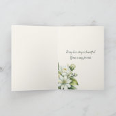 アニバーサリーウォーターカラーフラワーブーケ カード (内部)