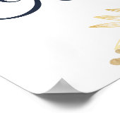 アニバーサリーエレガントウォーターカラーフローラへようこそ ポスター (角)