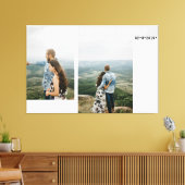 アニバーサリーカップル写真コラージュ キャンバスプリント (インサイチュ (リビング))