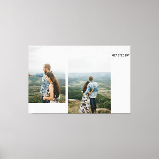 アニバーサリーカップル写真コラージュ キャンバスプリント