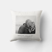 アニバーサリーカップル結婚写真の日付 クッション (裏面)