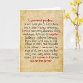 アニバーサリーカードの愛は完璧ではない カード (黄色い花)