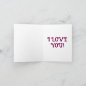 アニバーサリーカードを採用したシルエットカップル カード (内部)