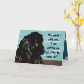 アニバーサリーカードニューファンドランド・ユーモア カード (黄色い花)