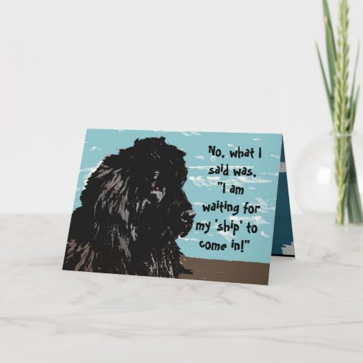 アニバーサリーカードニューファンドランド・ユーモア カード (正面)