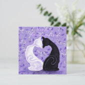 アニバーサリーカード美しいラブカップル猫 カード (スタンド正面)