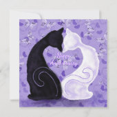 アニバーサリーカード美しいラブカップル猫 カード (裏面)