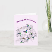 アニバーサリーカード飛んでいる春バード カード (正面)