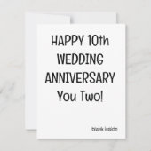 アニバーサリーカード10thアニバーサリーカードおもしろい シーズンカード (正面)