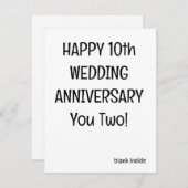 アニバーサリーカード10thアニバーサリーカードおもしろい シーズンカード (正面/裏面)