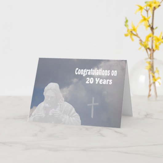 アニバーサリーカード20年の祭司 カード (黄色い花)