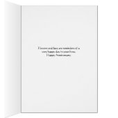 アニバーサリーカード、ダークブルー、ホワイトローズ&レース (内側 (右))