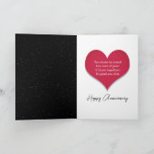 アニバーサリーキャッツとハートをフェンスで囲む カード (内部)