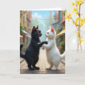 アニバーサリーキャッツスロー踊り カード (黄色い花)