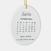 アニバーサリーギフトカレンダー最初の日付クリスマス セラミックオーナメント (右)