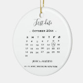 アニバーサリーギフトカレンダー最初の日付クリスマス セラミックオーナメント (左)