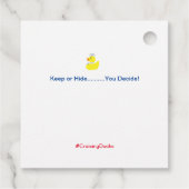 アニバーサリークルージングダックラベル フェイバータグ (裏面)