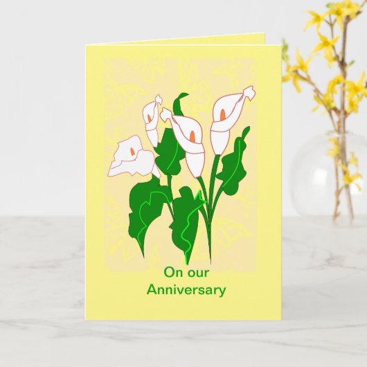 アニバーサリーグリーティングカード カード (黄色い花)