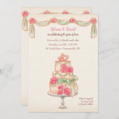 アニバーサリーケーキ 招待状 (正面/裏面)