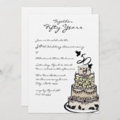 アニバーサリーケーキ 招待状 (正面/裏面)