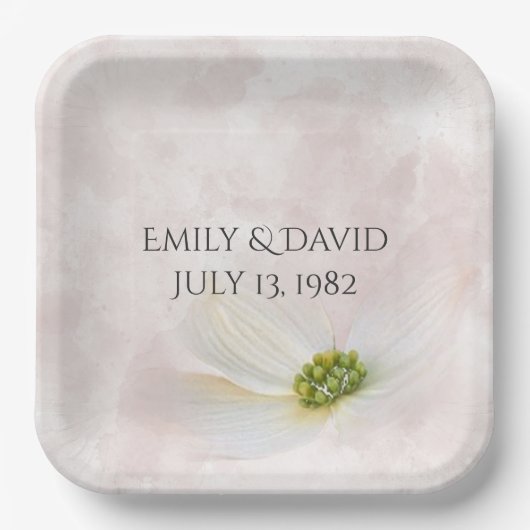 アニバーサリーコスモスの花 ペーパープレート (正面)