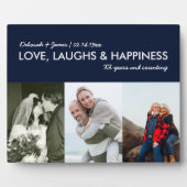 アニバーサリーコラージュ愛の笑い幸せ3写真 フォトプラーク (正面)