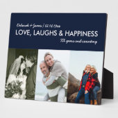 アニバーサリーコラージュ愛の笑い幸せ3写真 フォトプラーク (側面)