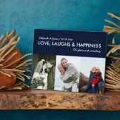 アニバーサリーコラージュ愛の笑い幸せ3写真 フォトプラーク (側面)