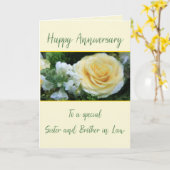 アニバーサリーシスターと兄妹イエローローズ カード (黄色い花)