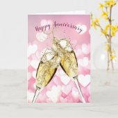 アニバーサリーシャンパントーストオンハート カード (黄色い花)