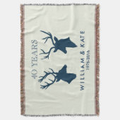 アニバーサリースタッグ&鹿 スローブランケット (正面縦)