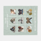 アニバーサリーティックタックトゥエース写真テンプレートフリース フリースブランケット (正面(横))