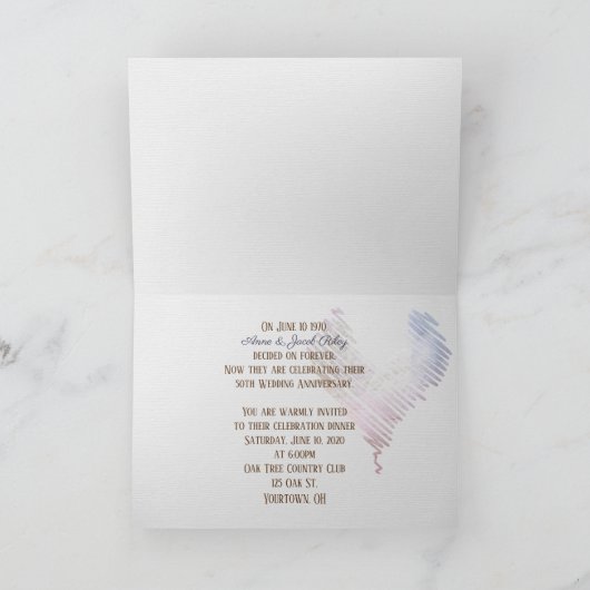 アニバーサリーディナーデイジーブーケ カード (内部)