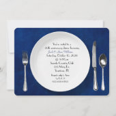 アニバーサリーディナーパーティー招待状オンブルー 招待状 (正面)