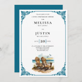 アニバーサリーディナービーチチェア 招待状 (正面/裏面)