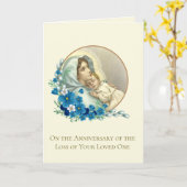 アニバーサリーデス愛されたワンカトリックヴァージンメアリー カード (黄色い花)