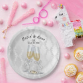 アニバーサリートーストとリングや輪パーティー ペーパープレート (パーティー)