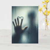 アニバーサリーハートオンウェットグラス カード (黄色い花)