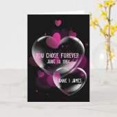 アニバーサリーハートバブル カード (黄色い花)