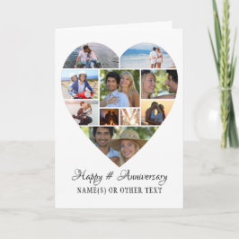 アニバーサリーハートフォトコラージュカスタム カード