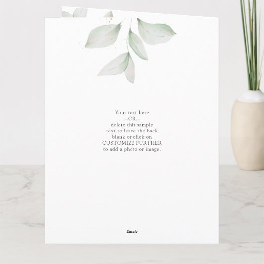 アニバーサリーハート型フォトコラージュ緑 カード (裏面)