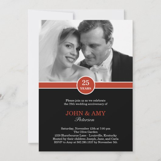 アニバーサリーバンド アニバーサリー ご招待 招待状 (正面)