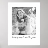 アニバーサリーパーソナライズされたロマンチックなメッセージ写真 ポスター (正面)