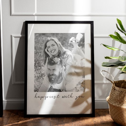 アニバーサリーパーソナライズされたロマンチックなメッセージ写真 ポスター