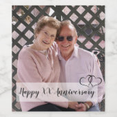 アニバーサリーパーソナライズされたワインボトルラベル ワインラベル (シングルラベル)